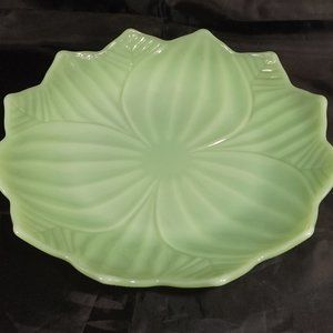 Fire King Jadite Lotus Leaf Plate 8 inches